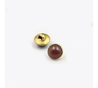ROHCGHC Botones, 20 Uds. Botones de Costura narices con Mango Cobre 10mm for Ropa, Botones Camisa for Mujer, Hebillas Decorativas Redondas Forma Globo Ocular(Bruin)