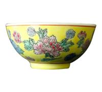 ROHCGHC Cuencos de cerámica. Cuenco de cerámica, cuenco arroz porcelana estilo antiguo palacio chino, 11 cm 4,5 pulgadas, productos fábrica, un millón flores en colores pastel pintado a mano