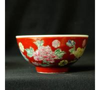 ROHCGHC Cuencos de cerámica. Cuenco de cerámica, cuenco arroz porcelana estilo antiguo palacio chino, un millón flores pintado a mano 11 cm y 4,5 pulgadas