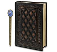 ROHCGHC Libro de Notas, Libro de Historia de Vida con Cubierta en Relieve Vintage de Cuero, Libro de Recortes de Tapa Dura en Blanco, Diario de Escritura ultragrueso de Viaje, Diario de Trabajo