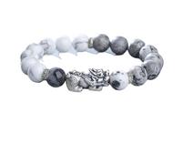 ROHCGHC Pulsera de cuentas de jade, Estilo Chino Tai Chi Yin Yang Bagua Brățară Pentru Bărbați