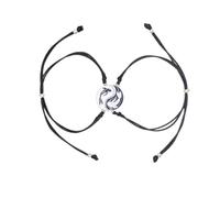 ROHCGHC Pulsera de cuentas de jade, Pulsera de pareja Taiji, dos peces, tótem Bagua hecho a mano, buena amistad, cuerda, un par trajes