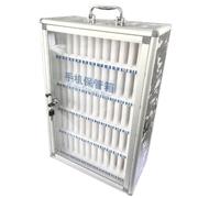 ROHCGHC taquilla para teléfonos móviles, Caja Fuerte for teléfono móvil con múltiples Ranuras Portátil y montable en la Pared Bloqueable Aluminio Que no daña el Adecuado for Muchas Ocasiones(60-bit)
