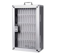 ROHCGHC taquilla para teléfonos móviles, Organizador de teléfono móvil Acero Inoxidable con Ranuras for 24/36/48/60/72 bits for conferencias empresariales(60-bit)