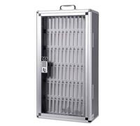 ROHCGHC taquilla para teléfonos móviles, Organizador de teléfono móvil Acero Inoxidable con Ranuras for 24/36/48/60/72 bits for conferencias empresariales(72-bit)