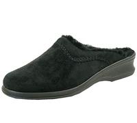 Rohde Damen Hausschuhe Pantoffeln Lammfell Weite F Farun 2510, Talla: 39.5 EU, Color:Negro