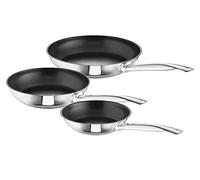 Rohe-Germany Bobby 258121-03 - Sartén (3 piezas, acero inoxidable, 20 cm, 24 cm y 28 cm, inducción)