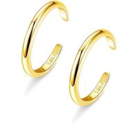 Roheafer 14K Gold Filled Toe Rings ajustpara las mujeres anillos delgados del dedo del pie banda abierta anillo del dedo del pie conjunto de joyería de verano de playa