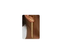 Roheafer 3 Pares Pendientes Mujer, Juego de Pendientes de Poste y Colgantes Largos en Plata de Ley 925 Bañado en Oro 14K, para Múltiples Piercings Hipoaergénicos(Butterfly)