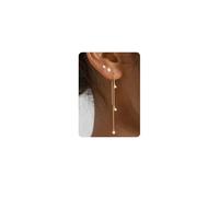 Roheafer 3 Pares Pendientes Mujer, Juego de Pendientes de Poste y Colgantes Largos en Plata de Ley 925 Bañado en Oro 14K, para Múltiples Piercings Hipoaergénicos(CZ Butterfly)