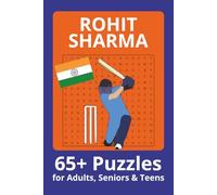 Rohit Sharma Word Search Puzzle Book: Word Searches with Easy to Read Print about Rohit Sharma, Indian Cricket Team, Cricket and more | 6x9 inches| ... . Gift for Vacations, Holiday and Free Times