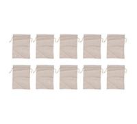 ROHMRHIE 10 Uds Bolsa de Lino de algodón pequeña Bolsa de Almacenamiento con cordón 9X6,7 Pulgadas Bolsa de Almacenamiento Reutilizable para Pan Flores