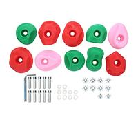 ROHMRHIE Juego de agarres de Escalada Multicolores Grandes, empuñaduras para Pared de Roca al Aire, Accesorios de plástico PE, Equipos de Escalada (Tamaño pequeño 10 Piezas)