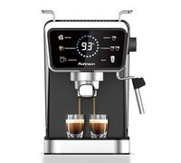 Rohnson Máquina de café espresso con bomba de 20 bar de calor y frío, 1350 W, boquilla de vapor para espuma de leche, depósito de agua extraíble de 1,5 l, fácil de limpiar, diseño eficiente y seguro