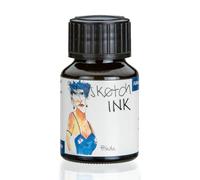 Rohrer & Klingner sketchINK Tinta de escritura y dibujo - Frasco de 50 ml - Azul Paloma | Frieda