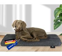 Rohrschneider Cama mullida para perros pequeños, medianos y grandes, fabricada en la UE, cojín transpirable con antideslizante, alfombrilla para perros, cama para gatos, tamaño 3 (gris oscuro, 120 x