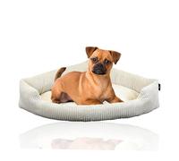 Rohrschneider Cama para perros XXL esquinera con manta de pana suave para perros grandes o 2 perros | Cojín para perros en tamaños grandes (2 95 x 70 cm)