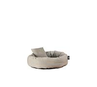 Rohrschneider Isla de peluche para perros y gatos, material reciclado de botellas de PET, cojín interior extraíble, funda extraíble, gris o rosa, varios tamaños (gris, M: 68 x 18 cm)