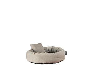 Rohrschneider Isla de peluche para perros y gatos, material reciclado de botellas de PET, cojín interior extraíble, funda extraíble, gris o rosa, varios tamaños (gris, S: 50 x 15 cm)