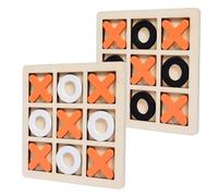 Roinaid Tic-TAC-Toe-Juego de Madera 2 Piezas Tic TAC Toe-Juego Clásico de Madera Tablero Portátil dde 14 * 14 * 0.5 Cm Juego de Estrategia y Pensamiento Juego Familiar para Fiestas y Celebraciones