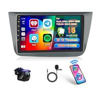 Roinvou 2+64GB Radio Coche para Seat Altea 2004-2015 Toledo 2004-2009 Inalámbrico Carplay Android Auto, 9 Pulgadas Pantalla Táctil Android Bluetooth Radio WiFi GPS EQ FM/RDS SWC Cámara Trasera