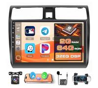 Roinvou 8 Core 2+64G Android 15 Radio pour Suzuki Swift 2003-2010 Avec Carplay Android Auto MirrorLink, 10.1 Pouces Écran Autoradio Avec DSP 32EQ GPS Bluetooth WiFi FM/RDS SWC Caméra de Recul
