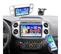 Roinvou Android 15 Qualcomm 8Core 4+64G Radio Coche 2 DIN para VW Tiguan 2006-2016 Carplay Android Auto, Pantalla Táctil de 9 Pulgadas con Modelo de Coche 3D WiFi GPS BT FM/RDS DSP SWC Mic