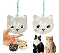 Roioiow 2 botellas de almacenamiento de pelo de gato | Llavero de recuerdo de piel de mascota | Colgantes transparentes para los amantes de los gatos | Regalo y accesorio