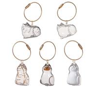 Roioiow Paquete de 5 llaveros de pelo de gato, botella de almacenamiento de pelo de gato, llavero transparente de recuerdo de mascotas, accesorio conmemorativo de piel para amantes de las mascotas