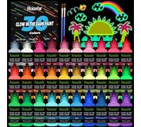 Roizefar Pinturas Que Brillan En La Oscuridad, 30 Colores x 20ml Luminosa