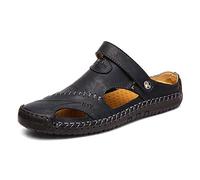 Rojeam Sandalias Hombre Sandalia Verano Sandalias Deportivas Hombres Zapatos de Montaña Exterior Sandalias y Chanclas Senderismo Zapatos, Negro, Talla 40 EU