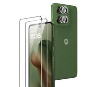 Rojeuinn Cristal Templado para Motorola Moto G56,2 Piezas de Vidrio Protector con localizador+2 Piezas de protección de cámara,Protector de Pantalla Anti-rayaduras de dureza 9H