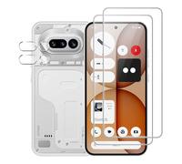 Rojeuinn Cristal Templado para Nothing Phone 4A 5G, 2 Piezas de Vidrio Protector de Pantalla + Película Protectora para Cámara, Anti-rayaduras, Dureza 9H