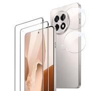 Rojeuinn Cristal Templado para Oneplus 13R, 2 Piezas de Vidrio Protector con localizador+2 Piezas de protección de cámara,Protector de Pantalla Anti-rayaduras de dureza 9H Protector de Pantalla HD