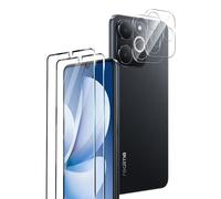 Rojeuinn Cristal Templado para Realme Note 70T 4G,2 Piezas de Vidrio Protector con localizador+2 Piezas de protección de cámara,Protector de Pantalla Anti-rayaduras de dureza 9H