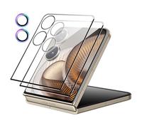 Rojeuinn Cristal Templado para Xiaomi Mix Flip 2,2 Piezas de Vidrio Protector con localizador+2 Piezas de protección de cámara,Protector de Pantalla Anti-rayaduras de dureza 9H