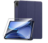 Rojeuinn Funda para Oneplus Pad 3 13.2" 2025 +1 Pack Cristal Vidrio Templado,con Función Soporte,Anti-Arañazos Protectora Case función -Azul