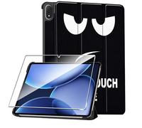 Rojeuinn Funda para Oneplus Pad 3 13.2" 2025 +1 Pack Cristal Vidrio Templado,con Función Soporte,Anti-Arañazos Protectora Case función -Ojos Grandes