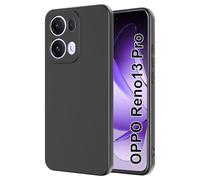 Rojeuinn Funda para OPPO Reno13 Pro 5G (Reno 13 Pro 5G), Material de Silicona Líquida, Cobertura Total,Protección de Cámara Trasera,Antigolpes,Antiarañazos, Antihuellas- Negro