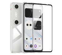 Rojeuinn Funda para Xreal Beam Pro + 1 Pack Cristal Vidrio Templado, Protector de Pantalla Ultra Claro, dureza 9H, Funda Protectora Suave y Ultrafina a Prueba de Golpes - Transparente