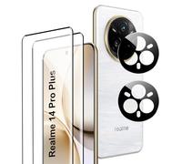 Rojeuinn Protector de Pantalla para Realme 14 Pro Plus / 14 Pro+ 5G,[2 Pack] Cristal Vidrio Templado y Protector de Lente de Cámara,Anti-Arañazos-dureza 9H Cristal Templado
