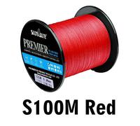 (Rojo, 0.4/6LB) 4 líneas trenzadas de 100 m Dali Horse Fish Line Línea de PE colorida 0.4# Línea de