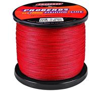 (Rojo, 1.0/15LB) 4 líneas de pesca trenzadas de 500 m, PE trenzado de gran potencia, línea principal