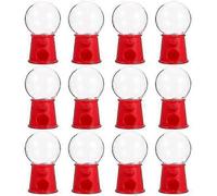(Rojo) 12 mini máquinas expendedoras de chicles, dispensador de dulces encantador, caja de dulces creativa para bodas, decoración de pastele