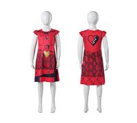 (Rojo, 150 cm para niños) 4 Descendants The Rise of Red Personaje Niños Vestido de actuación Traje de cosplay