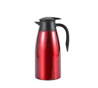 Rojo 304 Acero inoxidable 2L Termo Termo aislado al Vacío Olla de Agua Café, Té Leche Jarra Térmica para Hogar y Oficina