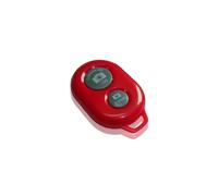 (Rojo) Adaptador de control de botón de disparo Control de fotografía Botón de control remoto Bluetooth para palo