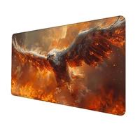 Rojo Alfombrilla Ratón XXL 900 x 300 mm, Impermeable Alfombrilla Escritorio áGuila Mouse Pad con 3MM Bordes Cosidos Material Oficina Mousepad Base de Goma Antideslizante para Jugadores -hjw25062I