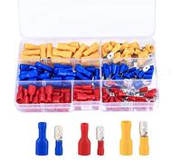 (Rojo, Amarillo, Azul, 150 Piezas)-Juego de Conectores Eléctricos de Crimpado de Cable, Terminales Eléctricos Surtidos, Terminales de Crimpado Aislados, Herramientas Eléctricas de Conexión Rápida