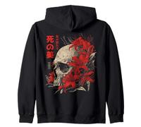 Rojo Araña Lirio Flor Cráneo Esqueleto Anime Japonés O Sudadera con Capucha